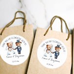 Adesivo Bonito urso de pelúcia, casal de noiva<br><div class="desc">Ursos bonitos obrigado de casamento de casal noiva você favorece adesivos,  ursinhos de casamento de cor aquática por diversão obrigado de casal seu adesivo</div>