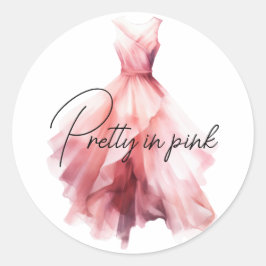 Adesivo Bonito vestido rosa