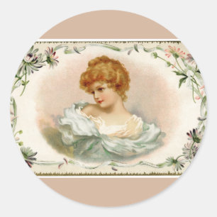Adesivo Bonito vitoriana Lady Floral Beige