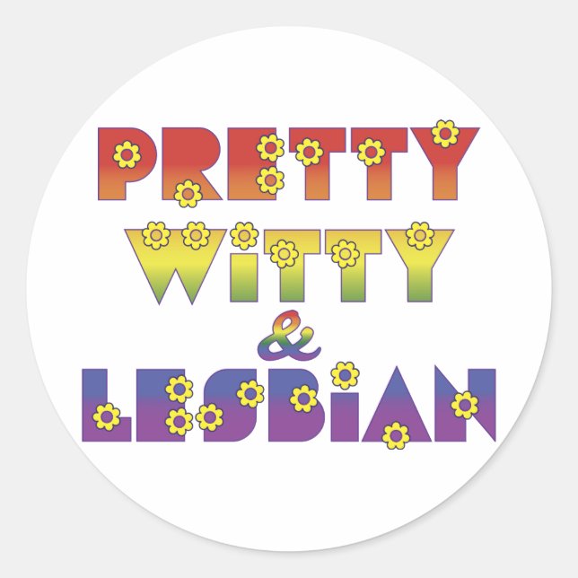 Adesivo Bonito Witty Lesbian (Frente)