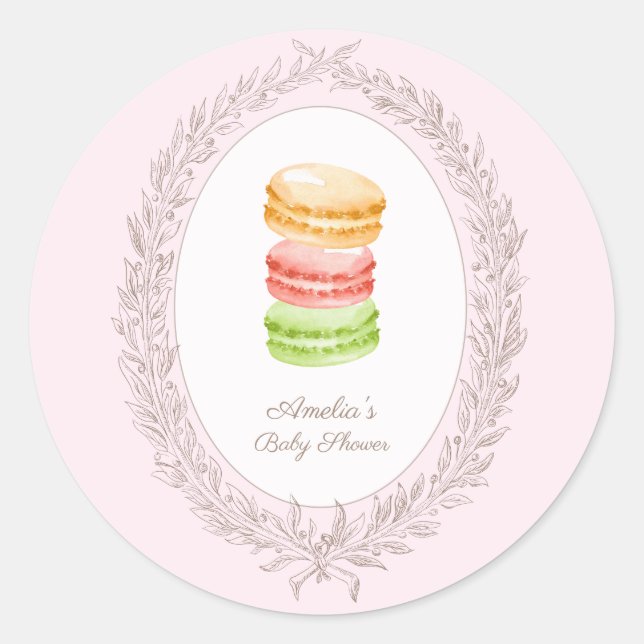 Adesivo Bonjour Bebe French Patisserie Macaroons (Frente)