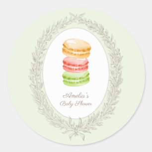 Adesivo Bonjour Bebe French Patisserie Macaroons Green