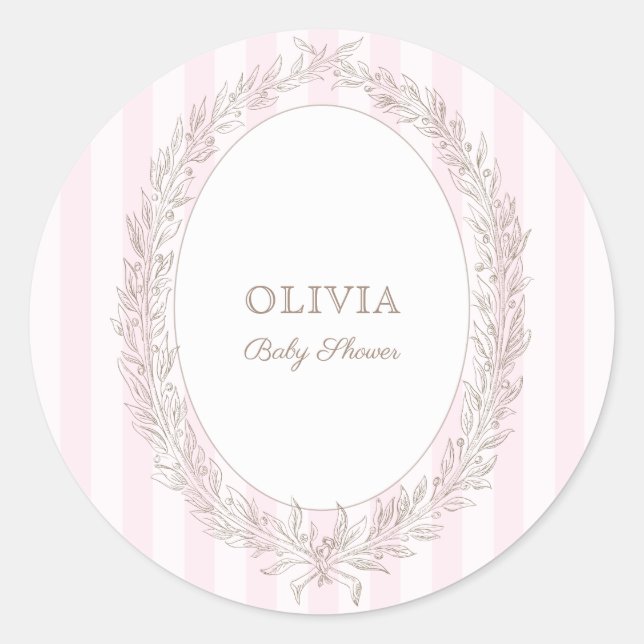 Adesivo Bonjour Bebe French Patisserie Pink Stripe (Frente)