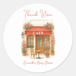 Adesivo Bonjour Bebe Paris Café Chá de fraldas