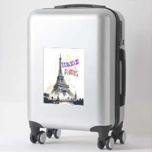 Adesivo Bonjour Colorful Paris