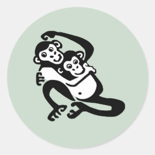 Adesivo BONOBO Cheeky - Chimpanzé em perigo - Natureza -
