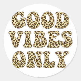 Adesivo Bons Vibes Apenas - VSCO Girls Leopard Print Stick