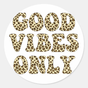 Adesivo Bons Vibes Apenas - VSCO Girls Leopard Print Stick