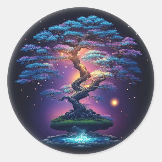 Adesivo Bonsai com elementos brilhantes e encantadores