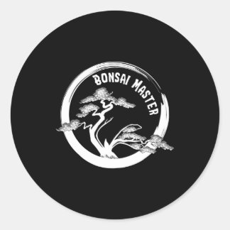 Adesivo bonsai master japonês bonsai art círculo