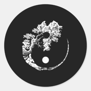 Adesivo Bonsai Tree Impressão Zen Spirit Yin Yang Japonê