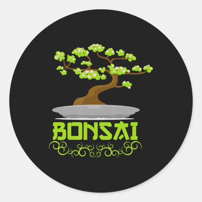 Adesivo Bonsai Tree Japonês Kanji (Frente)