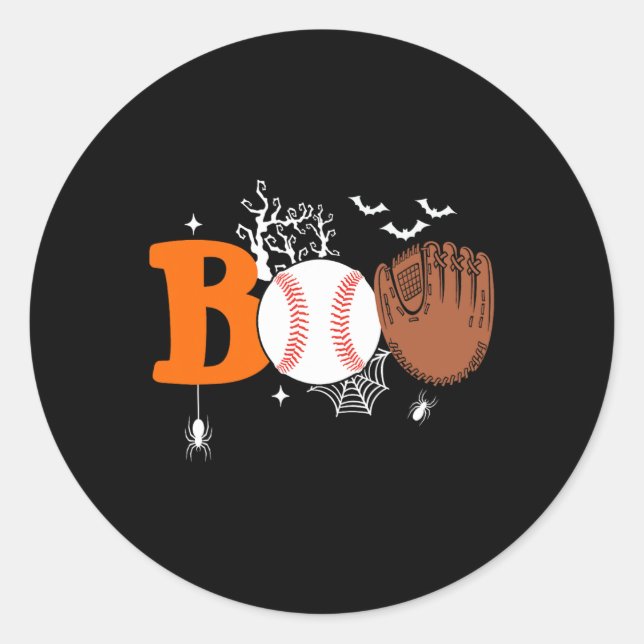Adesivo Boo Baseball Halloween Spooky Halloween Baseball P (Frente)