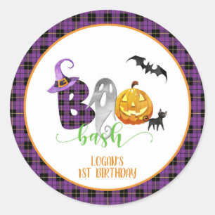 Adesivo Boo Bash Birthday Sticker - Personalizado