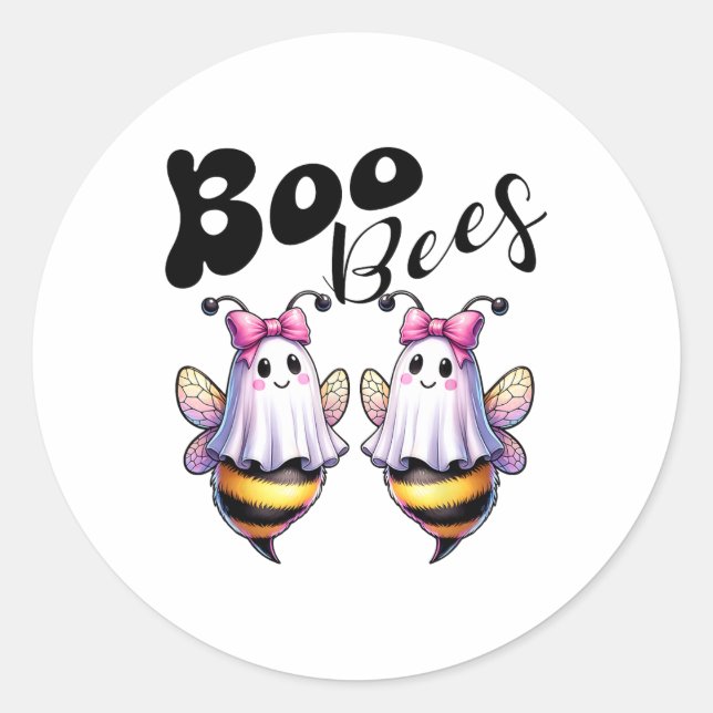 Adesivo Boo Bees Fantasma Abelhas Halloween Furiosas Mulhe (Frente)