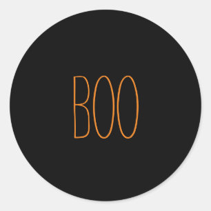 Adesivo Boo Black Orange Spooky manuscrito Halloween