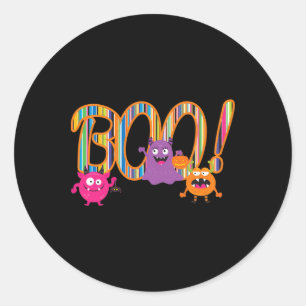 Adesivo Boo! Bonitos monstros Engraçados Dia das Bruxas