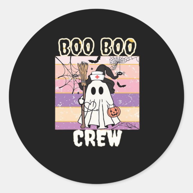 Adesivo Boo Boo Crew Halloween Enfermeira Fantasma Essenci (Frente)