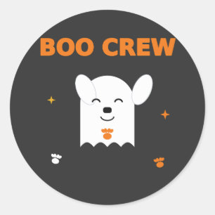 Adesivo Boo Crew – Cachorro Fantasma Fofo de Halloween