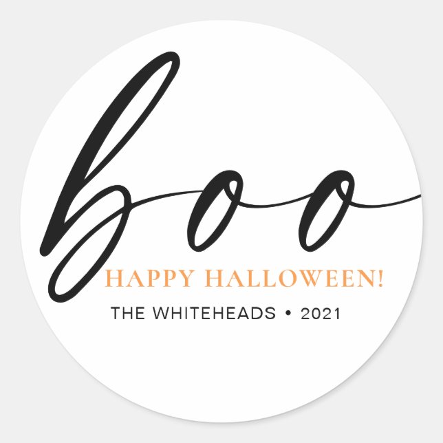 Adesivo Boo Cute Happy Halloween White (Frente)