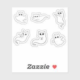 Adesivo Boo de gato das bruxas