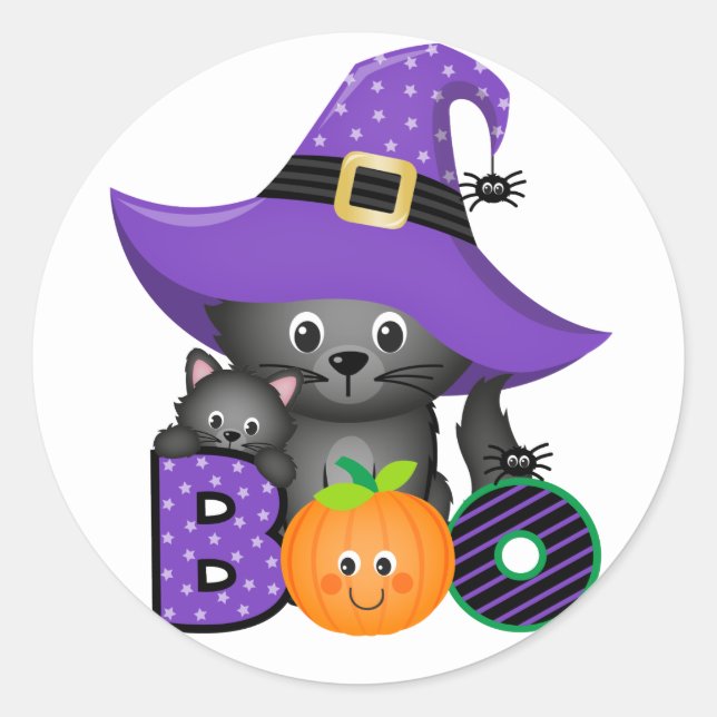 Adesivo Boo de Halloween (Frente)
