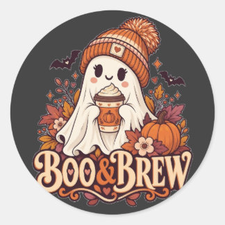 Adesivo Boo e cerveja Fantasma Halloween