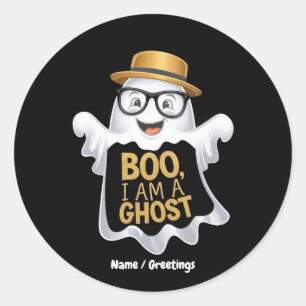 Adesivo Boo Engraçado Eu Sou um Fantasma Personagem de Hal