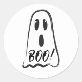 Adesivo BOO! Fantasma Assustador Fofinho do Dia das Bruxas