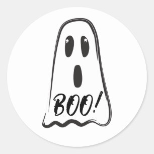 Adesivo BOO! Fantasma Assustador Fofo Fantasia de Hallowee