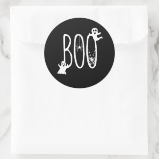 Adesivo BOO Fantasma de Halloween Tema Assustador & Aranha
