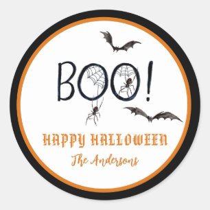 Adesivo BOO Feliz Tratamento de Halloween