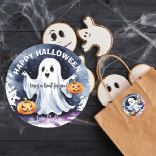 Adesivo Boo Festa de Halloween Favor Personalizado Fofo