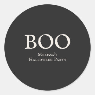 Adesivo Boo Festa de Halloween Vintage Preto