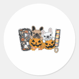 Adesivo Boo French Bulldog Pumpkin Candy Dog Puppy Hallowe