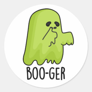 Adesivo Boo-ger Cute Halloween Booger Ghost Pun