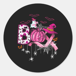Adesivo Boo Halloween Bompkin Pink Ribbon Witast Can