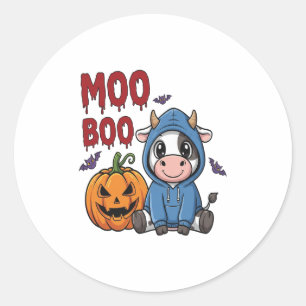 Adesivo Boo Halloween Spooky Vaca Fantasma