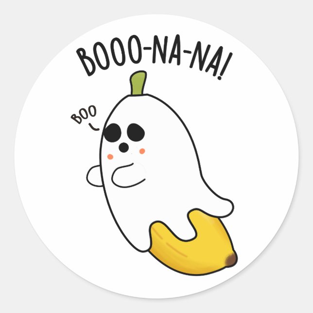 Adesivo Boo-nana Funny Ghost Banana Pun (Frente)