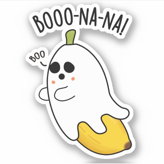 Adesivo Boo-nana Funny Ghost Banana Pun (Frente)