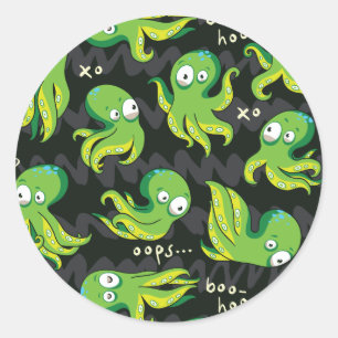 Adesivo Boo Octopus Green Kids Clothing & Décor