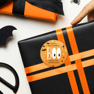 Adesivo Boo Orange Happy Halloween