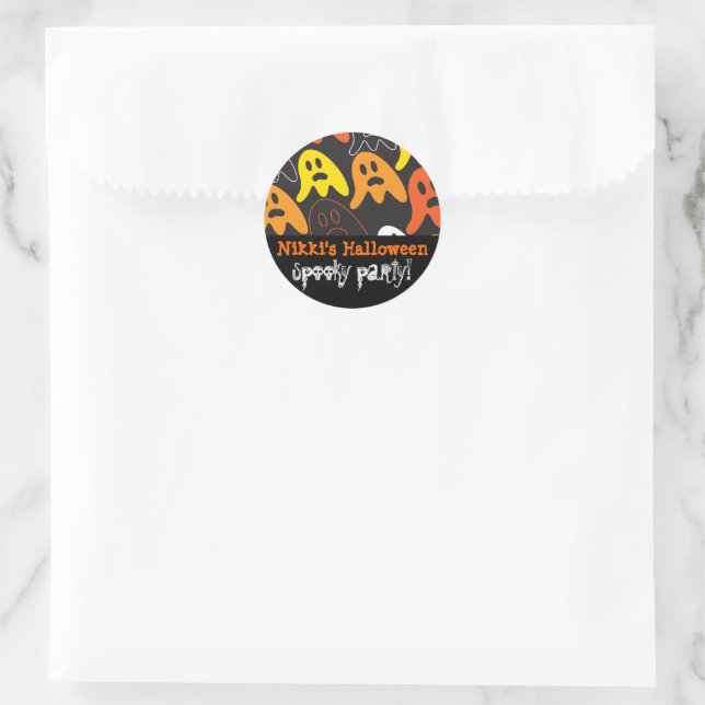 Adesivo Boo Orange Spooky Fantasmas Festa de Halloween das (Bolsa)