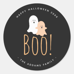 Adesivo Boo preto e branco! Ghosts Halloween Gift