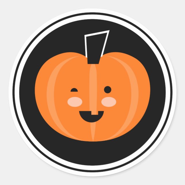 Adesivo Boo! Pumpkin Sticker do Dia das Bruxas (Frente)