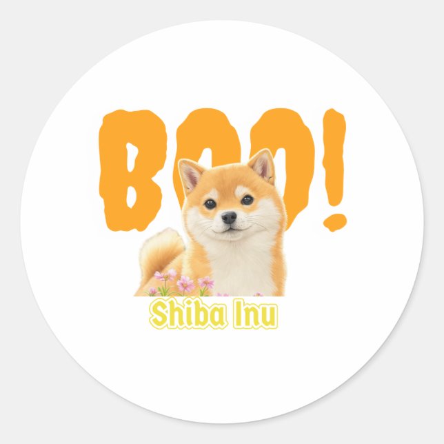 Adesivo Boo! Shiba Inu | Melhores bens para a pessoa Shiba (Frente)