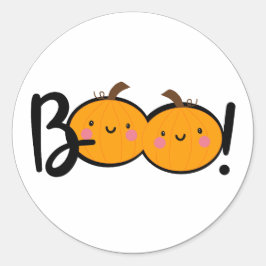 Adesivo Boo sorrindo Pumpkin Halloween Stickers