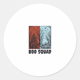 Adesivo Boo Squad Vintage Halloween Camisa de Abóbora Desi