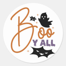 Adesivo Boo Y'all Halloween Sticker Design