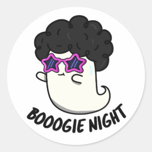 Adesivo Boogie Night Dia de as Bruxas engraçado Ghost Pun